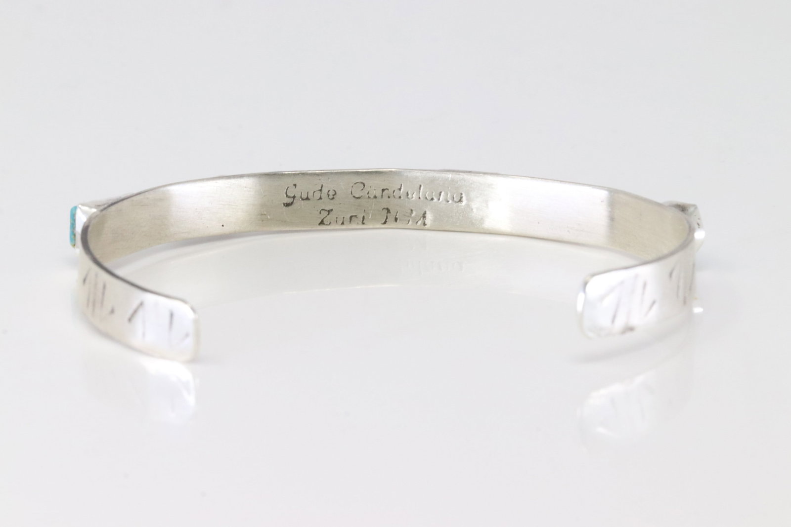 America Sterling Silver Solid Bracelet Cuff. - 4