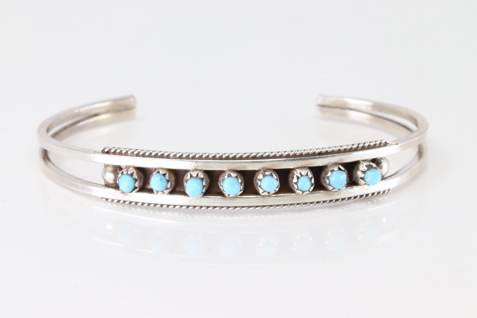 Native America Navajo Sterling Silver Multi-Color Stone Bracelet Cuff By WS.: This is a Native America Navajo Sterling Silver Multi-Color Stone Bracelet Cuff By WS. Stamp WS.