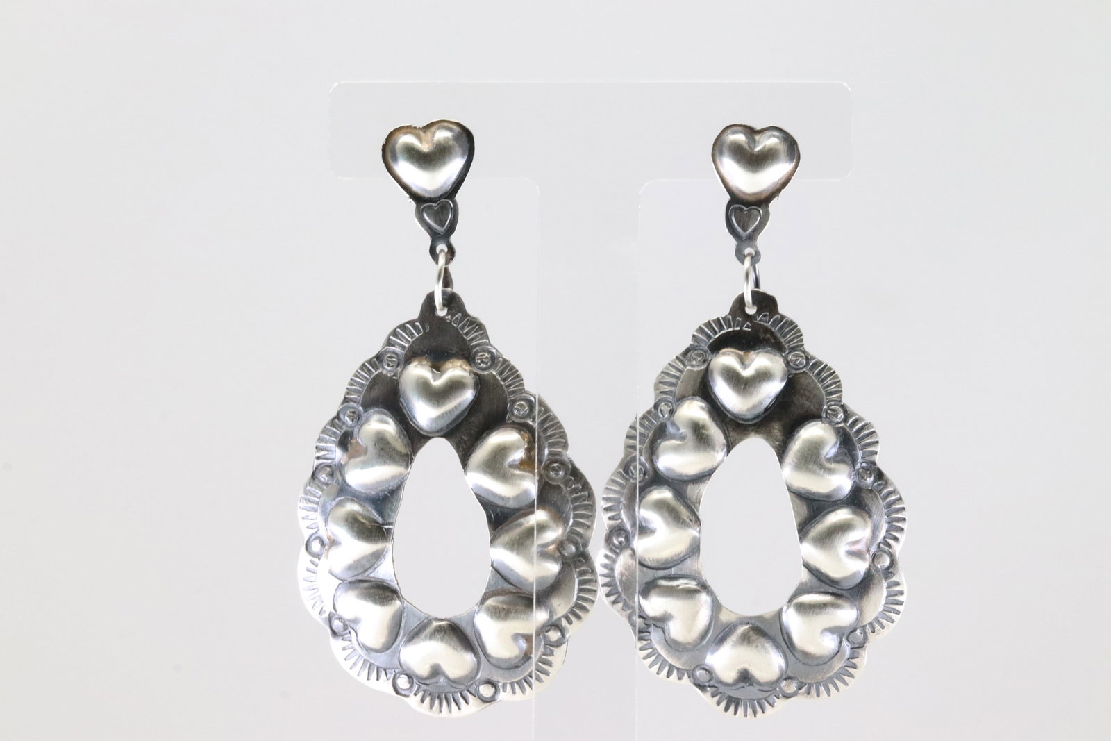 America Sterling Silver Stamp Solid Dangling Earring's.: This is a America Sterling Silver Stamp Solid Dangling Earring's.