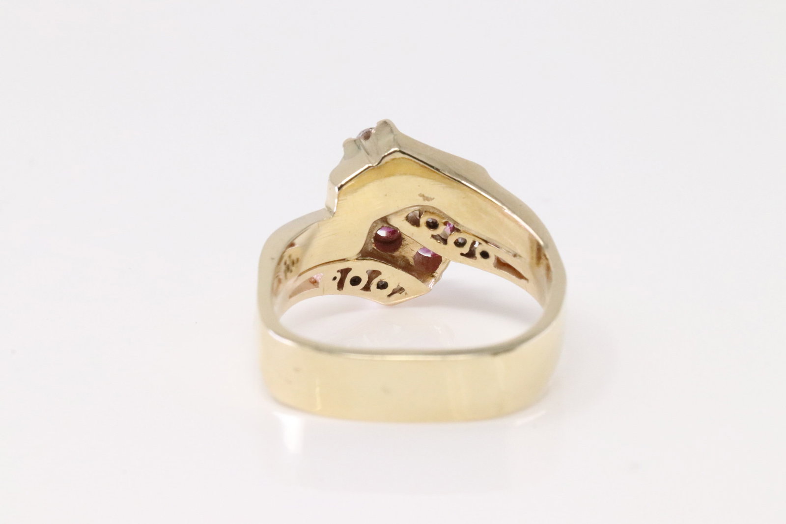 Ruby & Diamond Ring 14Kt. - 4