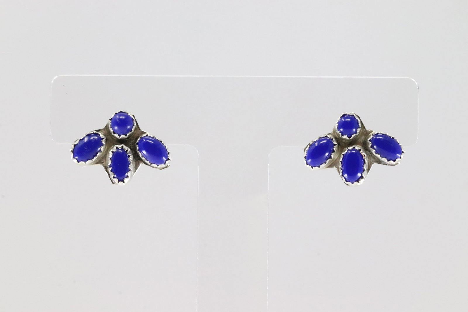 America Sterling Silver Lapis Stone Post Earring's.: This is a America Sterling Silver Lapis Stone Post Earring's.