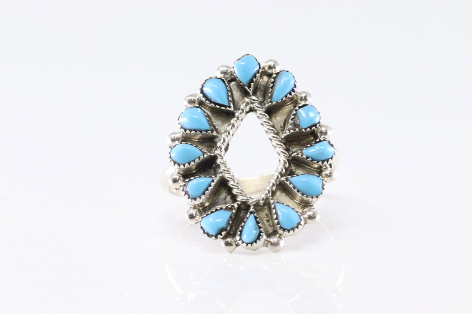 America Sterling Silver Turquoise Ring. (1 of 3)