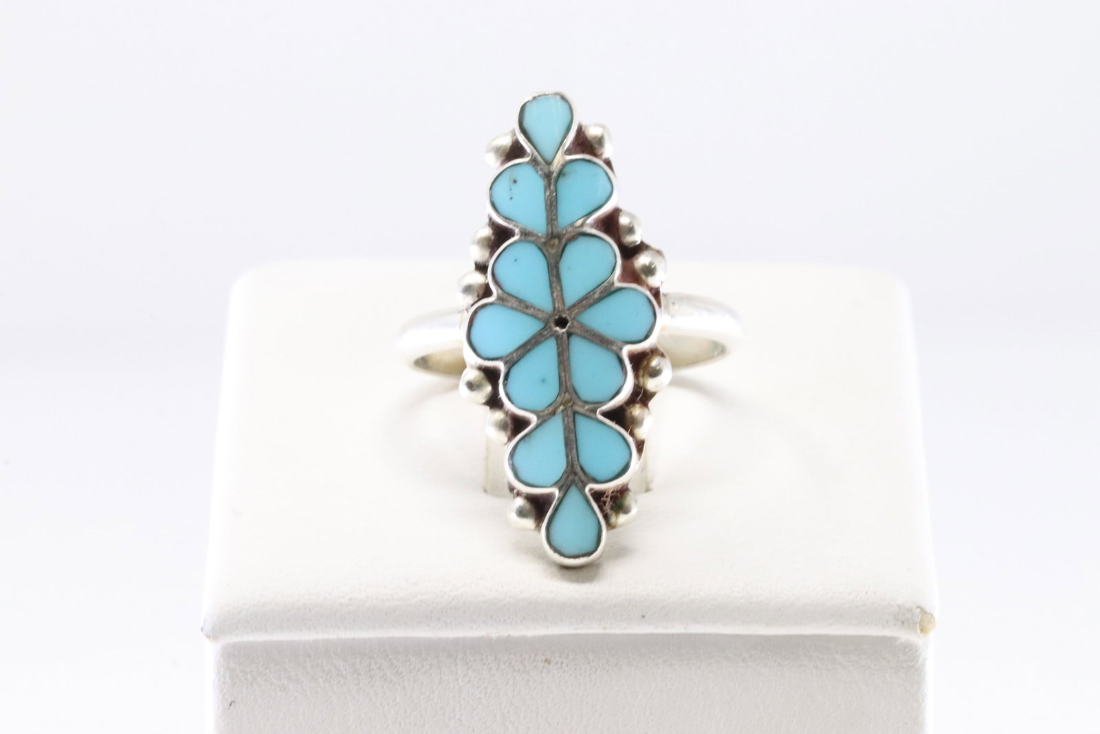 America Sterling Silver Turquoise Ring. (1 of 3)
