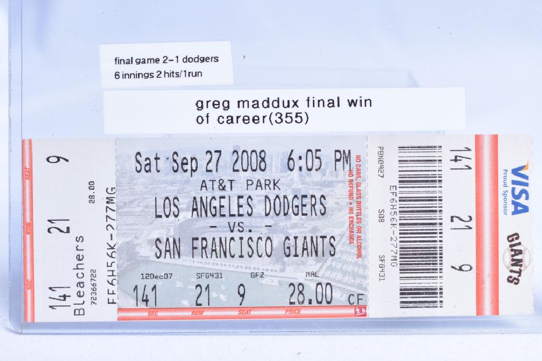 Greg Maddux Final Win of Career Ticket: Greg Maddux Final Win of Career Ticket