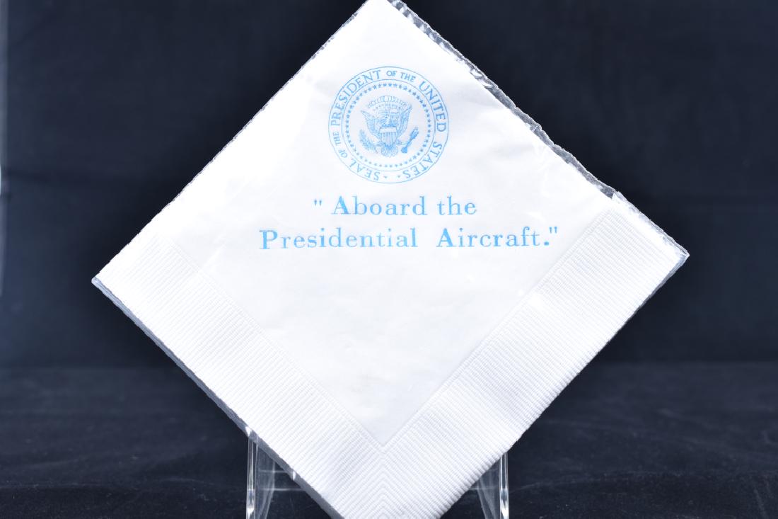 Air Force One Presidential Napkin: Air Force One Presidential Napkin "Aboard the Presidential Aircraft"