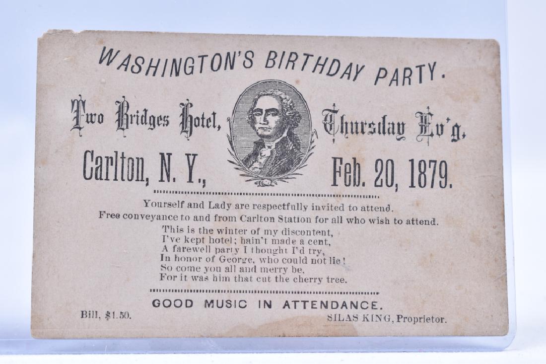 George Washington Birthday Party Invitation 1879 (1 of 1)