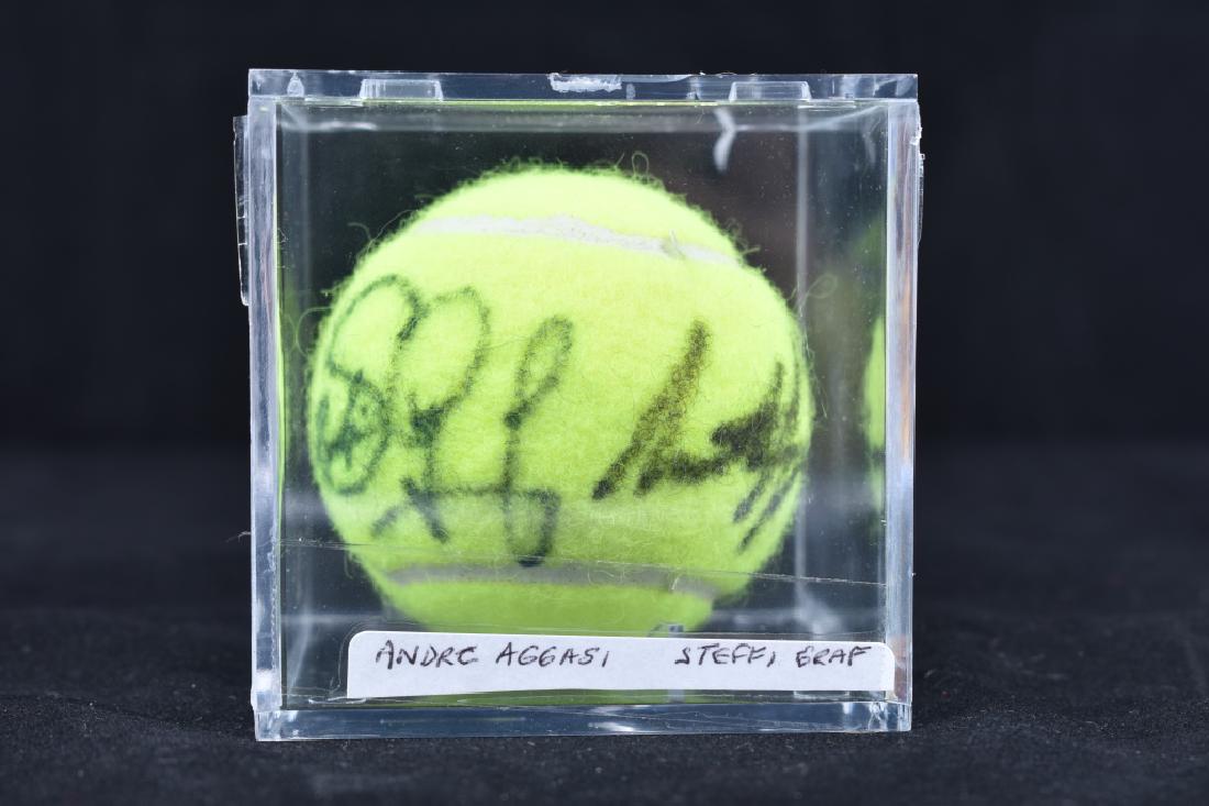 Andre Agassi & Steffi Graf Autographed Tennis Ball (1 of 1)