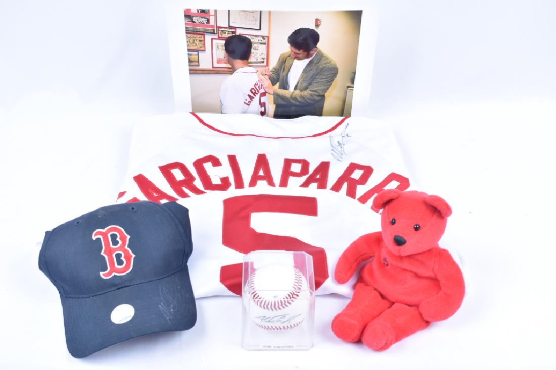 Nomar Garciapara Signed Jersey Ball Hat Beanie (1 of 1)