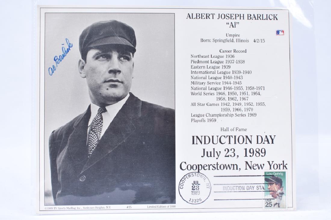 Al Barlick Signed Hall of Fame Card (1 of 1)