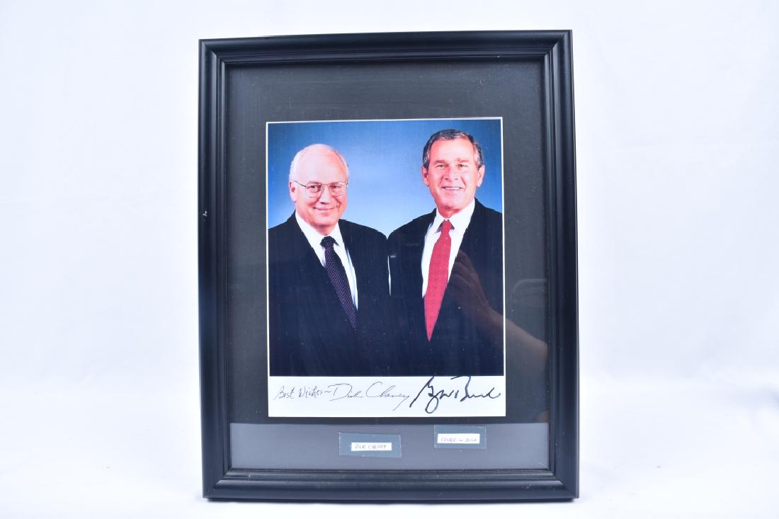George W Bush 43 & Dick Cheney Autographed Photo (1 of 1)
