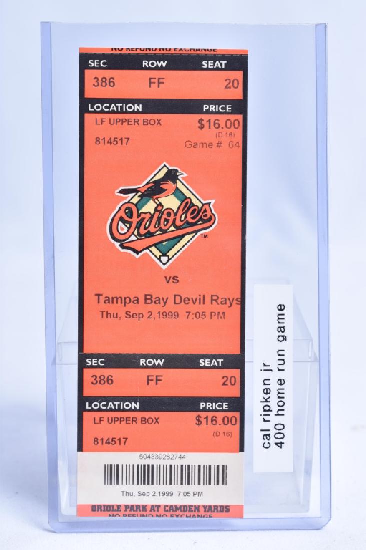 Cal Ripken Jr 400th Home Run Game Ticket: Cal Ripken Jr 400th Home Run Game Ticket