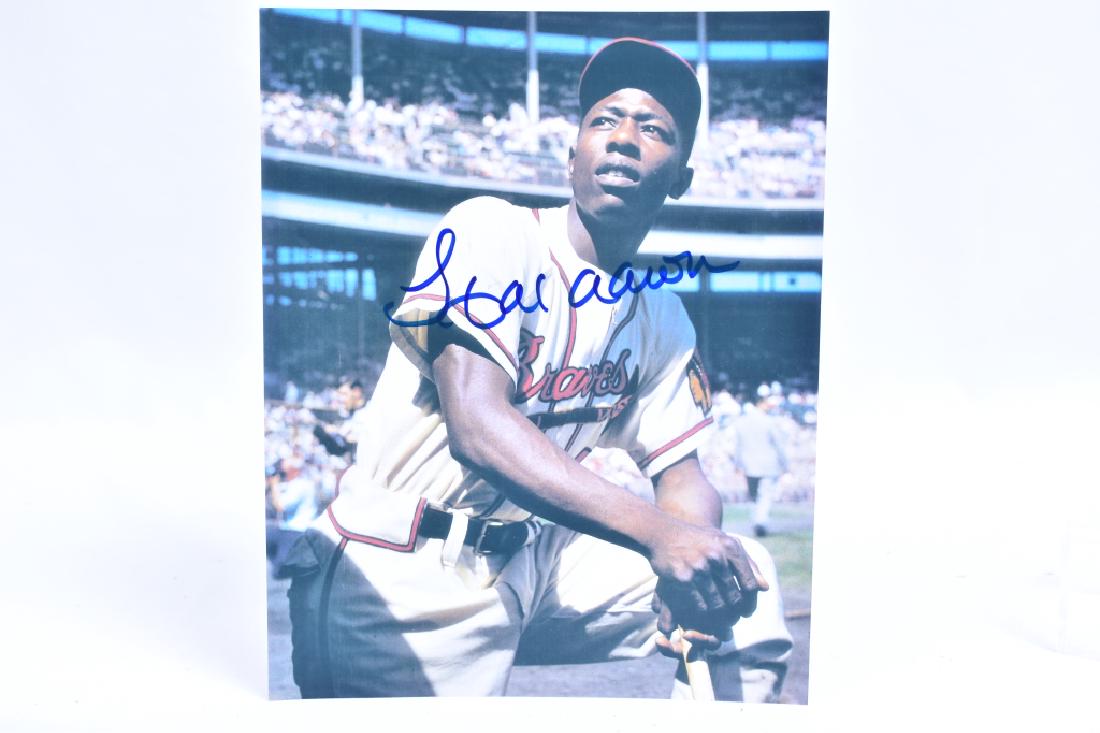 Hank Aaron Autographed Photo 8x10 COA (1 of 2)