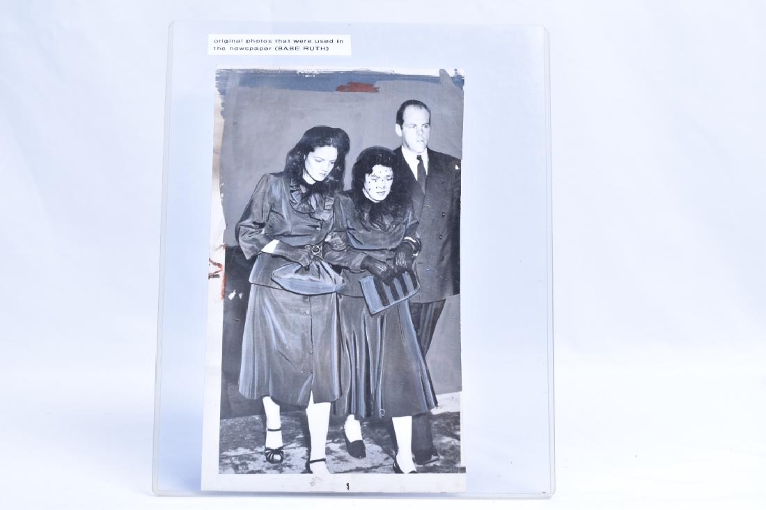 AP Photo Babe Ruth Funeral Daughter and Article: AP Photo Babe Ruth Funeral Daughter and Article