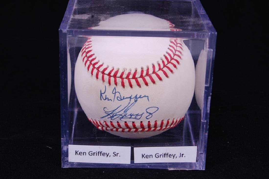 Ken Griffey Sr Ken Griffey Jr Autographed Baseball (1 of 1)