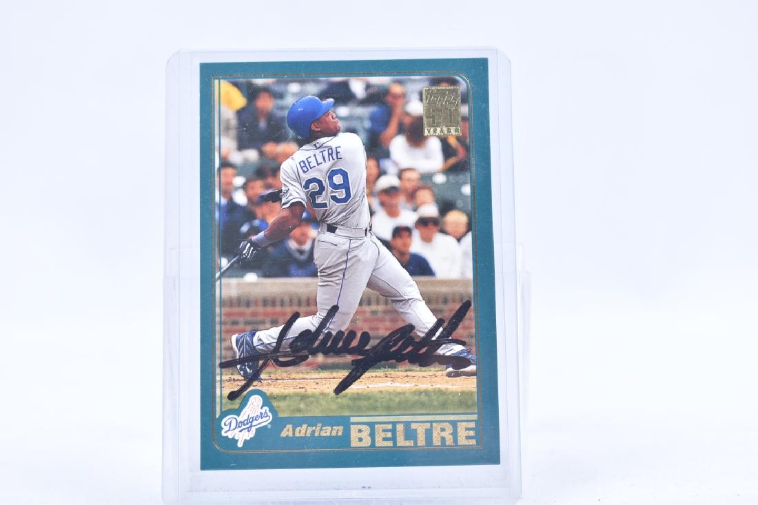 Adrian Beltre Signed Dodgers Baseball Card (1 of 1)