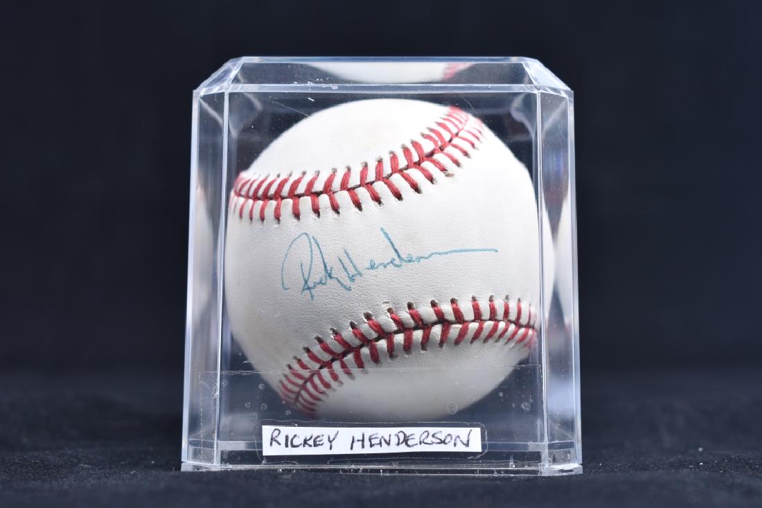 Rickey Henderson Autographed Baseball (1 of 1)