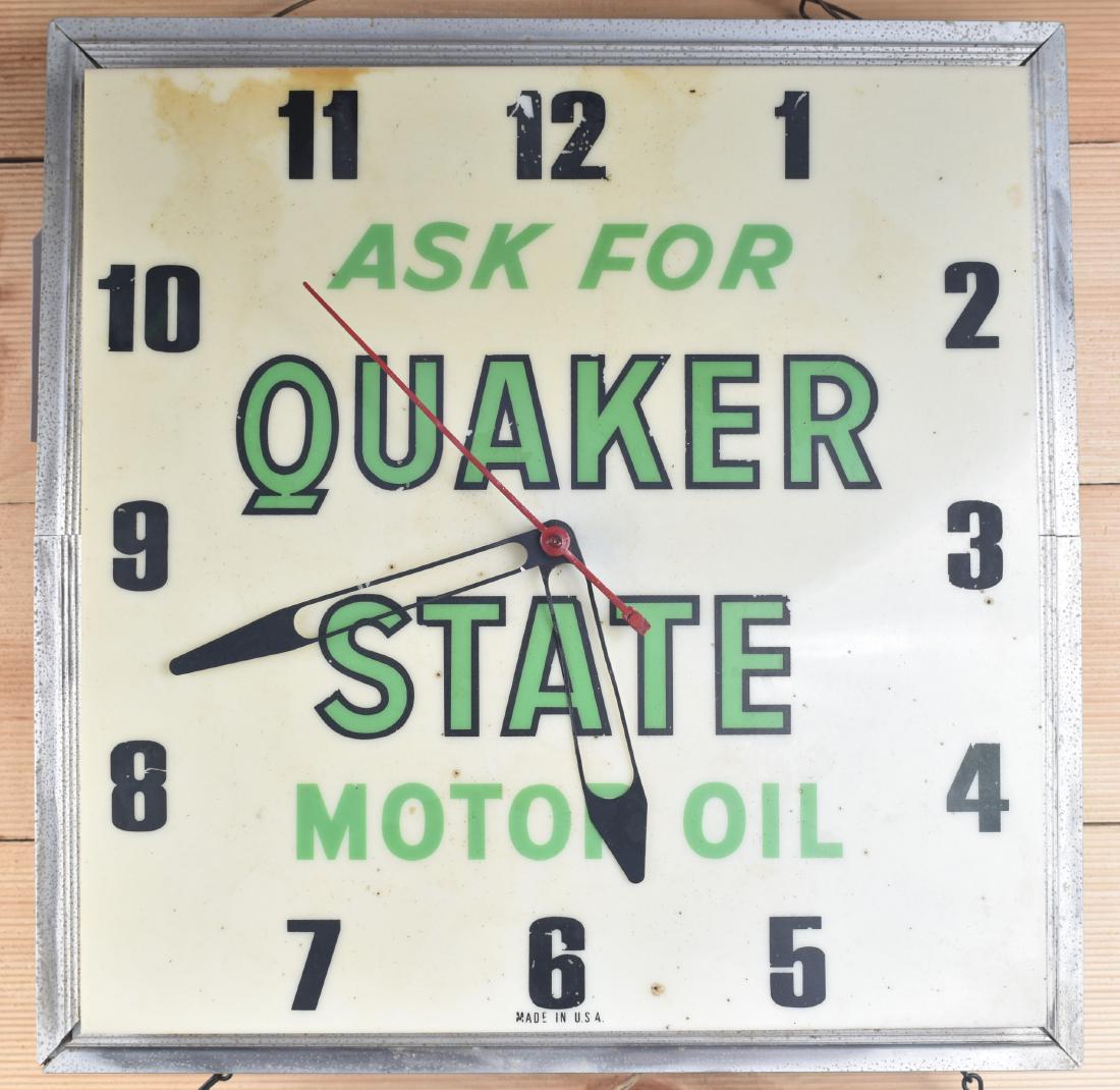 Quaker State Motor Oil Clock (1 of 3)