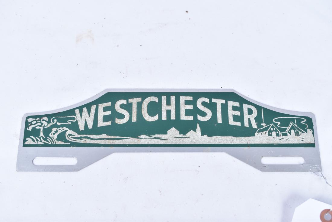 Westchester License Plate Topper: Westchester License Plate Topper SIZE: 12"