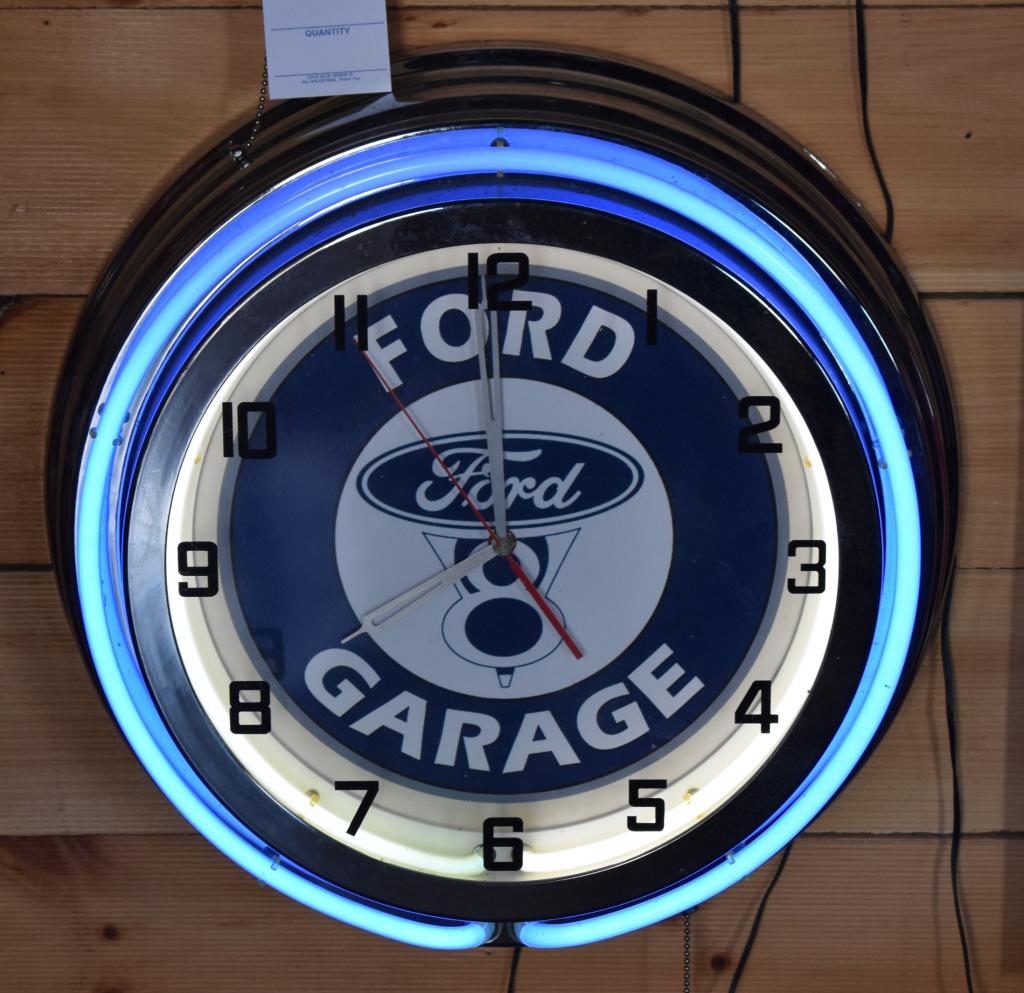 Ford Garage Neon Clock: Ford Garage Neon Clock