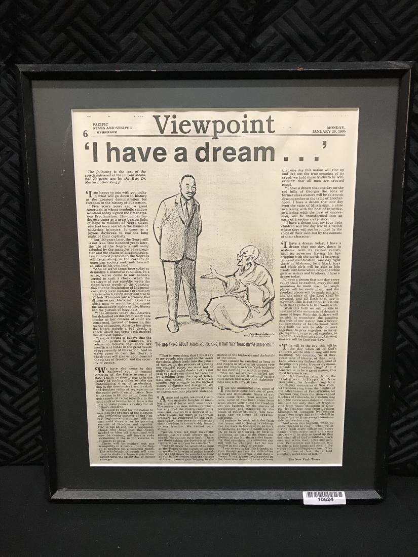 Framed Newspaper Viewpoint I have a dream (1 of 5)