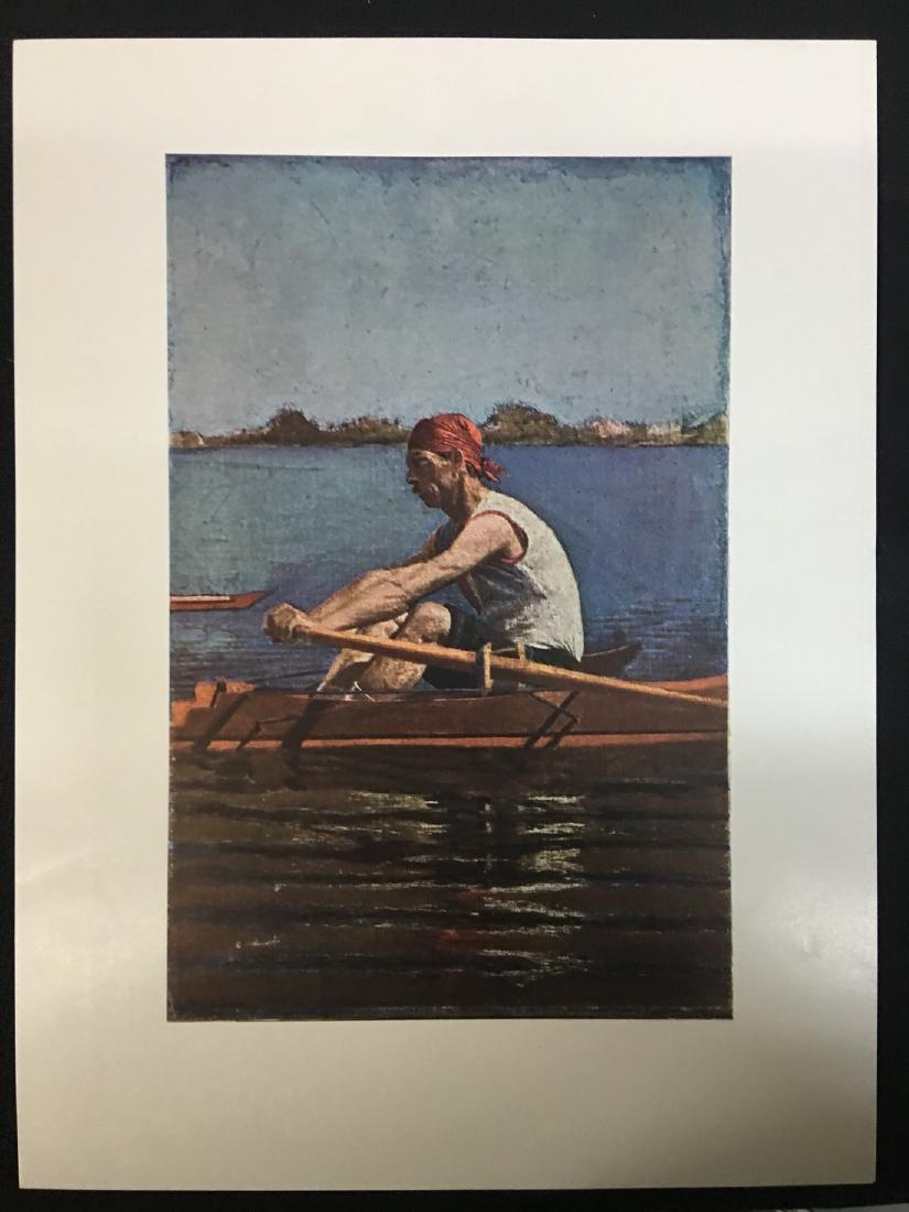 John Biglen in a Single Shell by Thomas Eakins Print: 9x12 Excellent