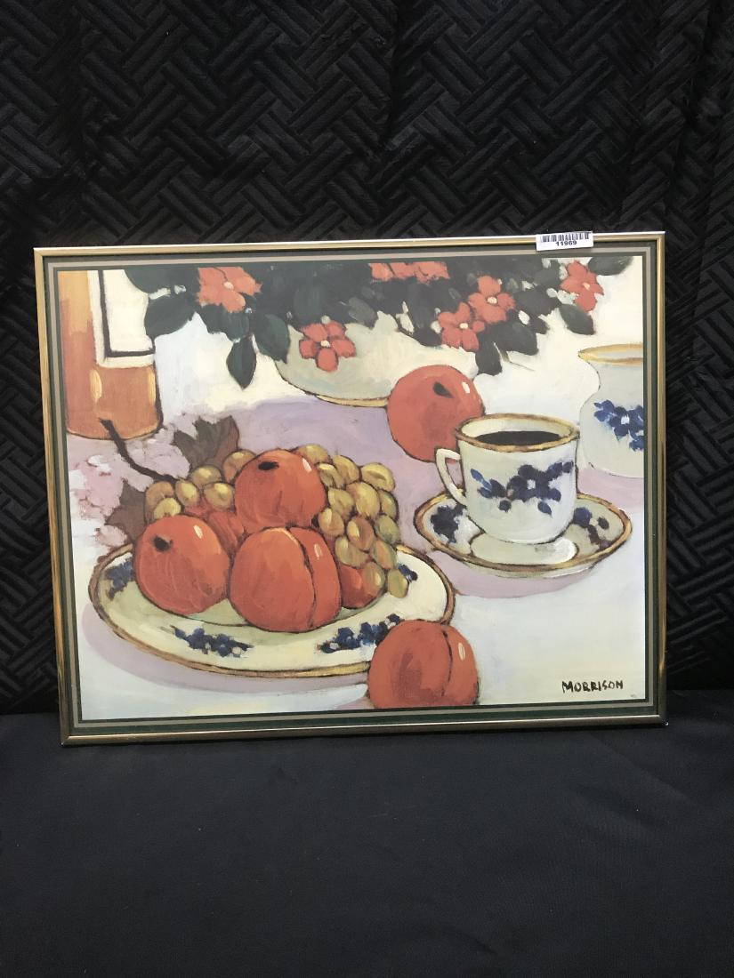 Signed Morrison Still Life.  Coffee Fruit Flowers (1 of 5)