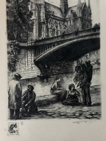 Aime Dallemagne, Church and Bridge,