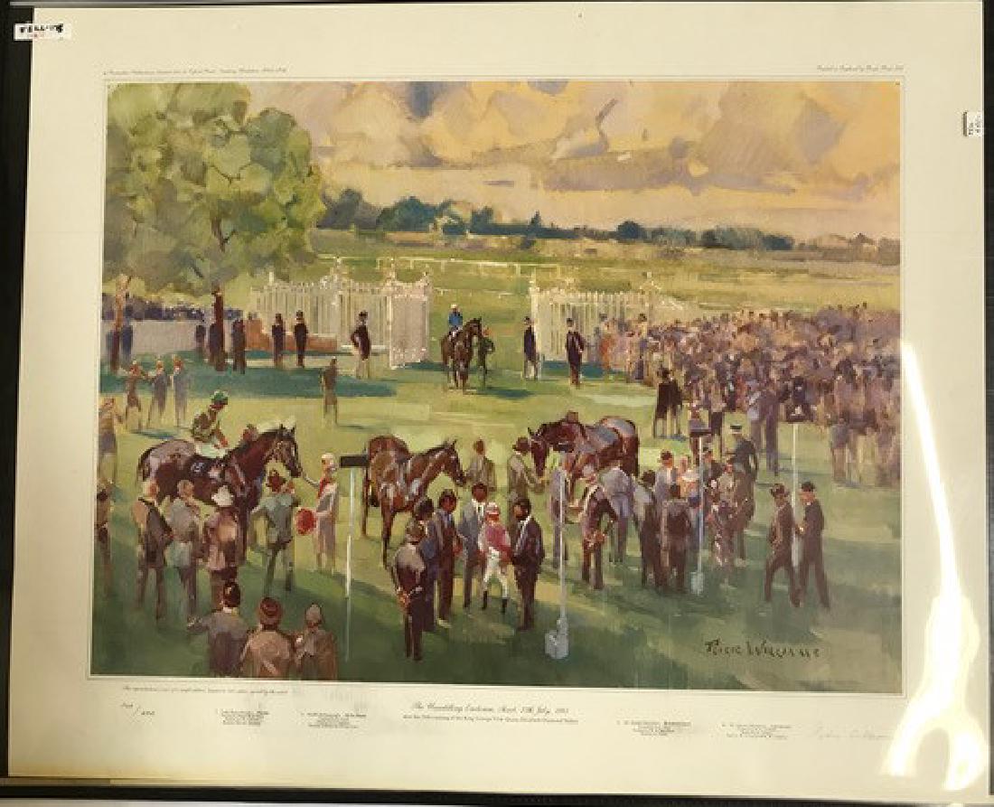 Two equestrian prints: A Richard Stome Reeves print signed and numbered 514/85 and a Peter Williams print signed and numbered 160/400. Unframed. FEL 45 & 105