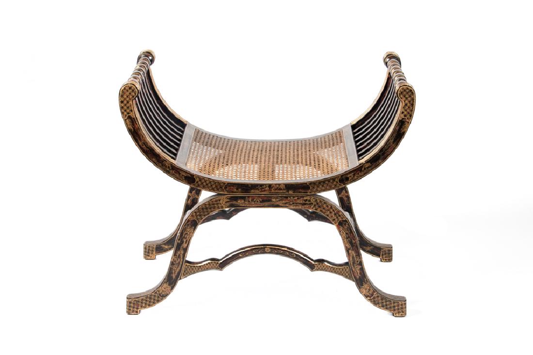An Italian Neoclassical style curule form bench (1 of 5)