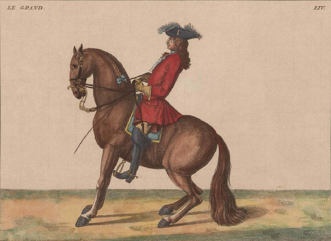 A group of four framed French equestrian prints (1 of 4)