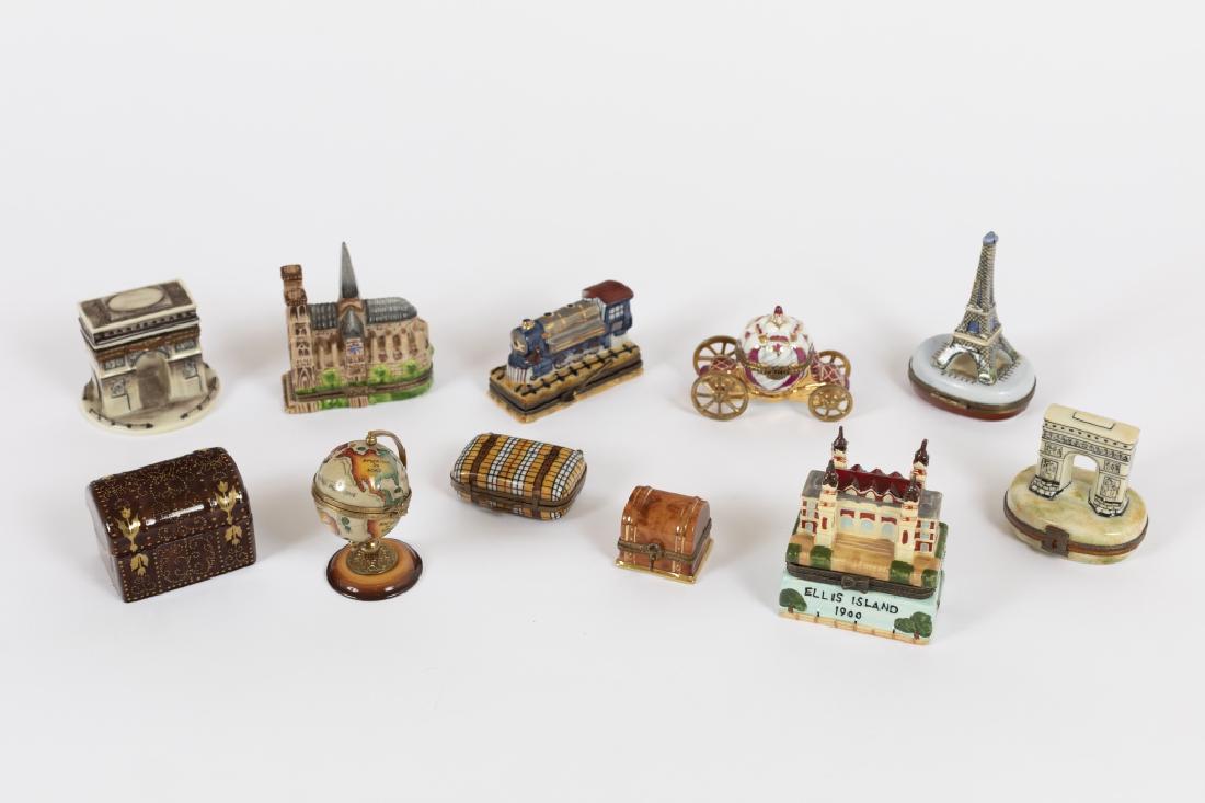 A group of ten Limoges boxes (1 of 4)
