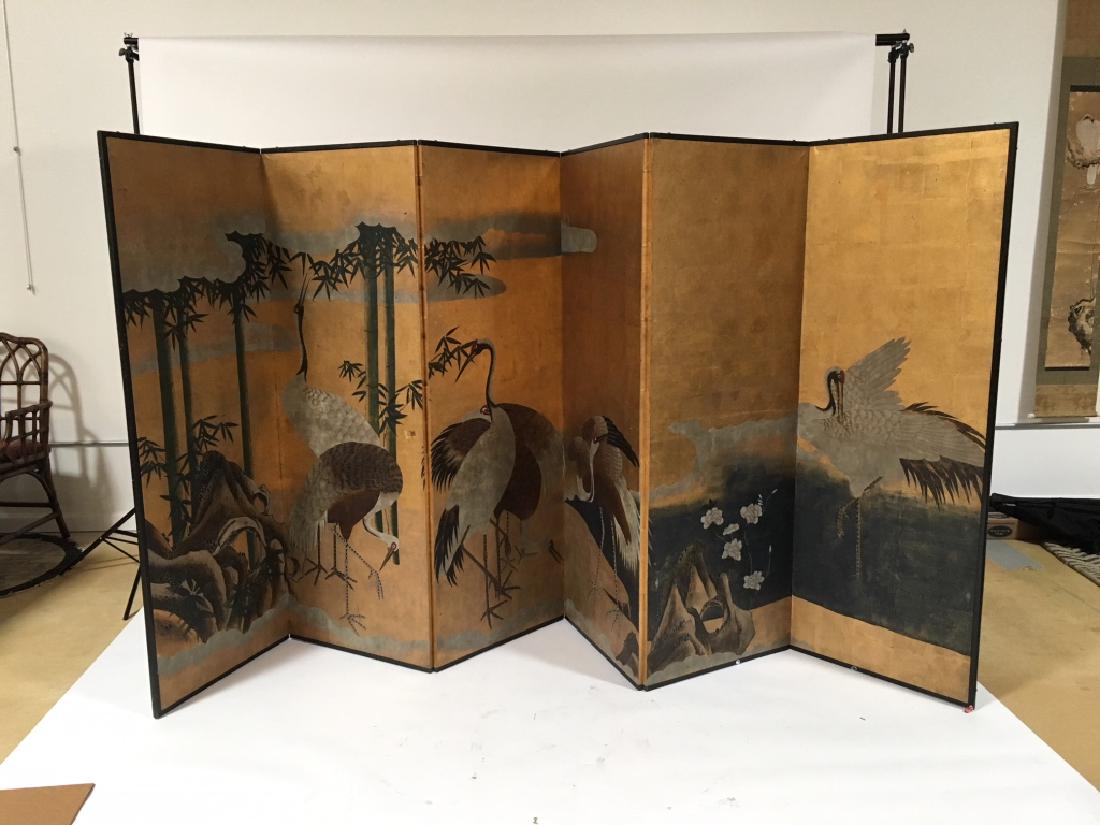 A Japanese six panel floor screen (1 of 3)