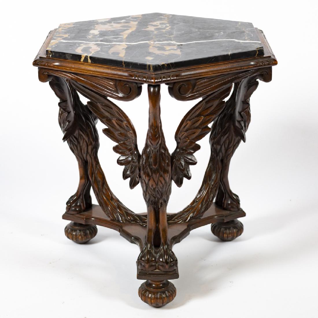 An Empire style mahogany carved side table (1 of 3)