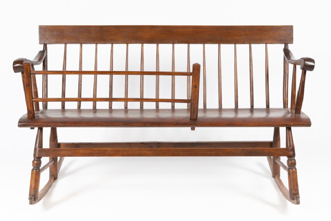 A Windsor style double rocking bench (1 of 3)