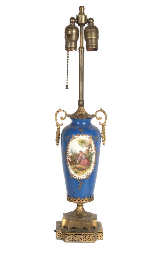 A Neoclassical style gilt mounted porcelain vase (1 of 5)