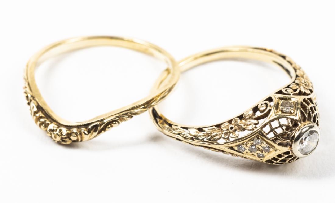 A Van Craeynest diamond, 14k wedding set (1 of 6)