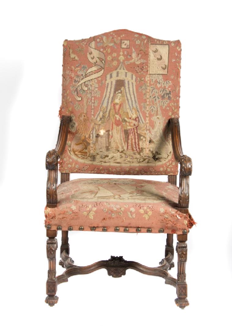 A Flemish Baroque style walnut armchair (1 of 7)