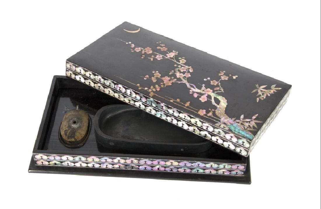 A Japanese lacquer writing box, suzuribako (1 of 4)