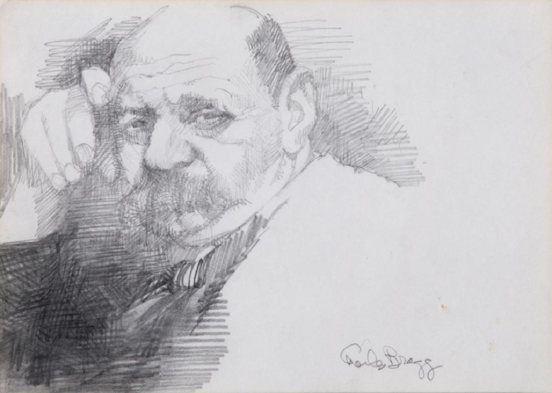 Charles Bragg (American, 1931-2017): Study for the Psychiatrist, from The Second Opinion Suite Graphite on paper, signed 'Charles Bragg' (lower right), framed 4 1/2in. H x 6 1/4in. W (sheet) Frame: 16in. H x 17in. W x 1 1/2in. L