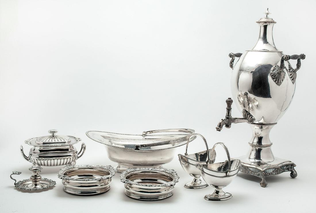 A collection of Sheffield plate table articles