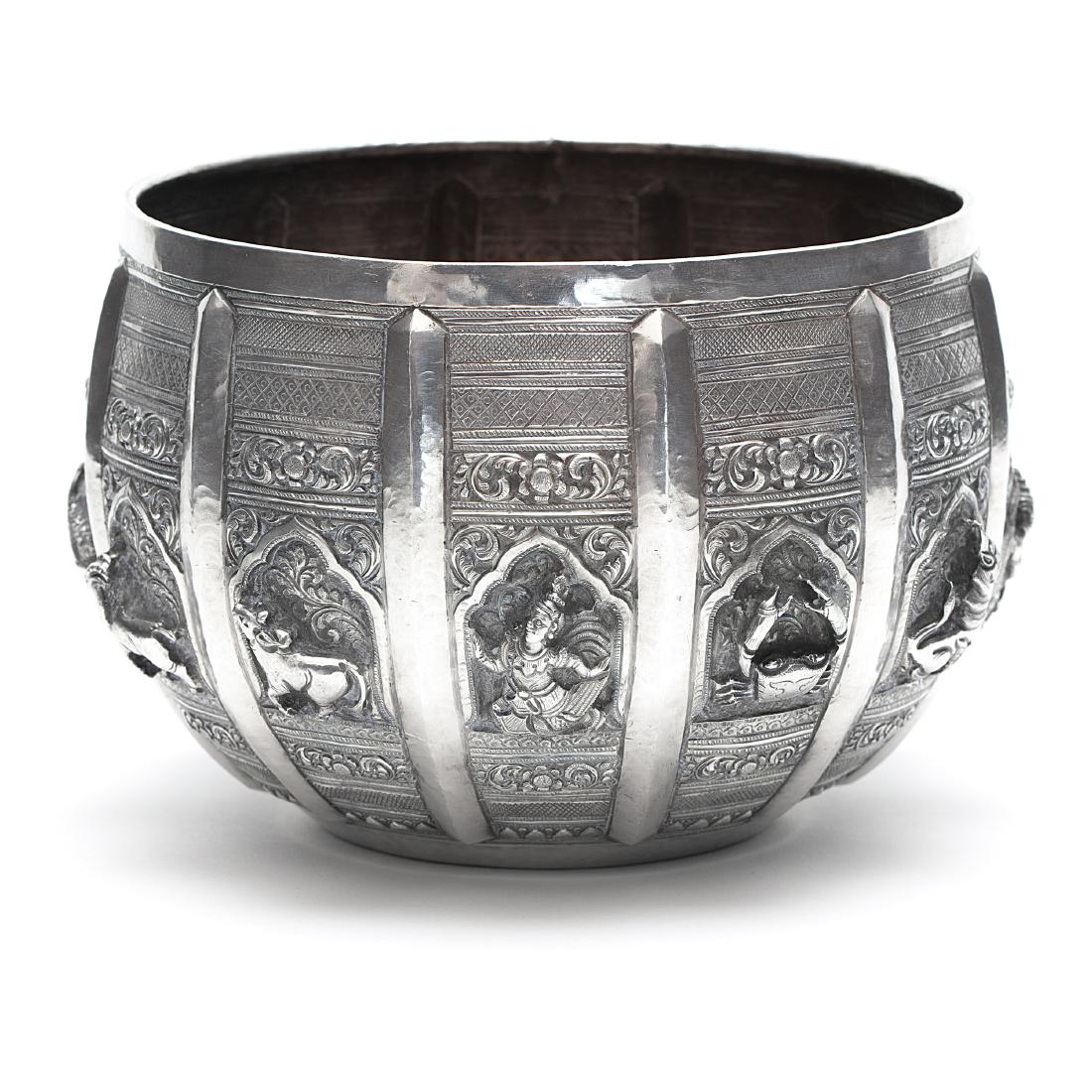A large Thai silver repousse bowl (1 of 1)