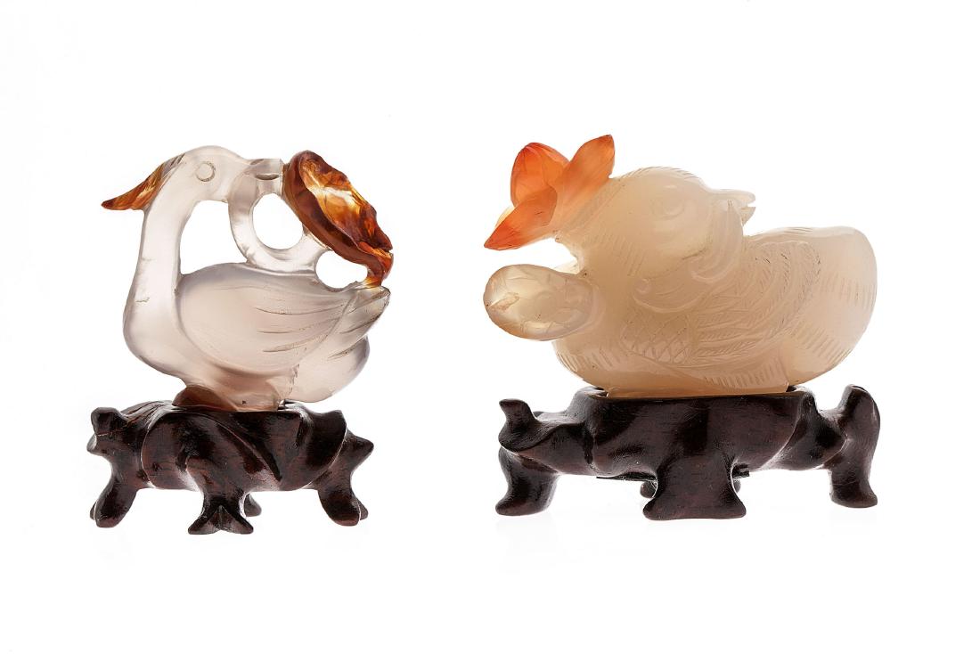 Two Chinese agate bird carvings (1 of 5)