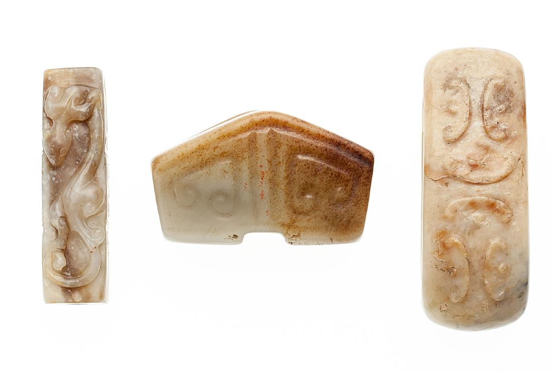 Three Chinese archaistic jade carvings (1 of 5)