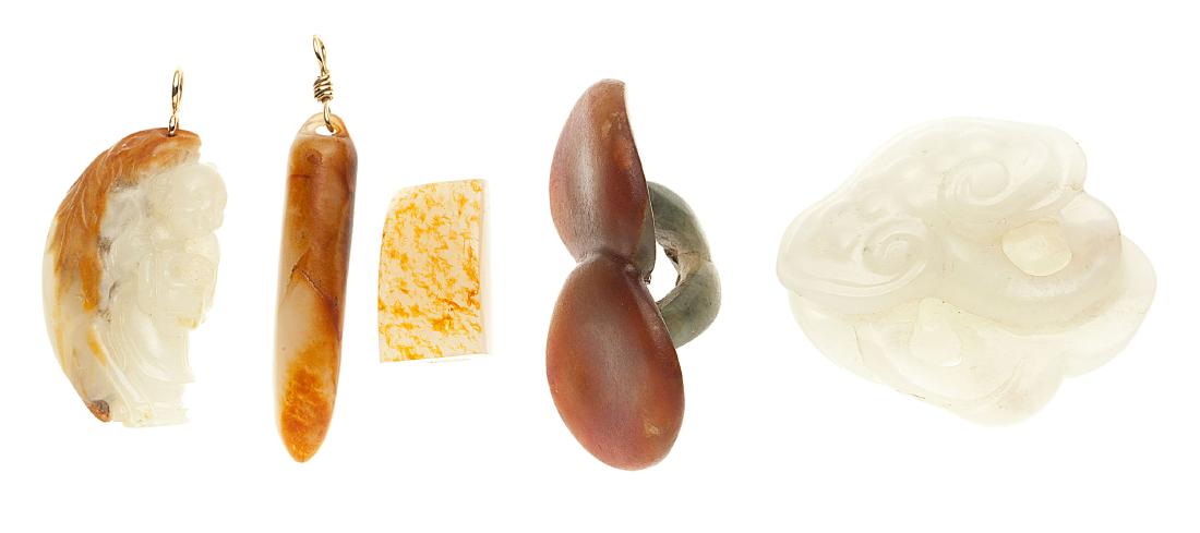 Five Chinese jade carvings (1 of 5)