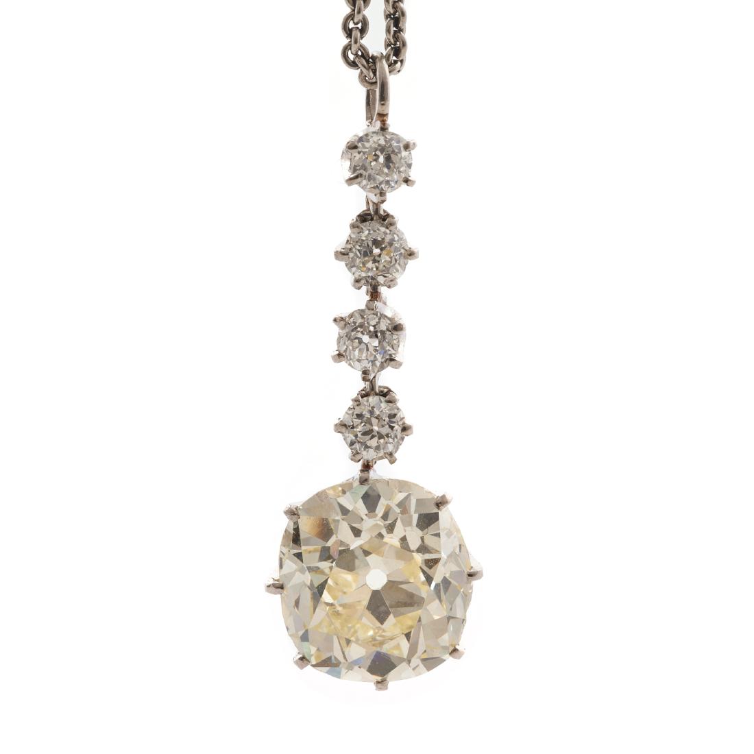 A diamond, platinum necklace (1 of 5)