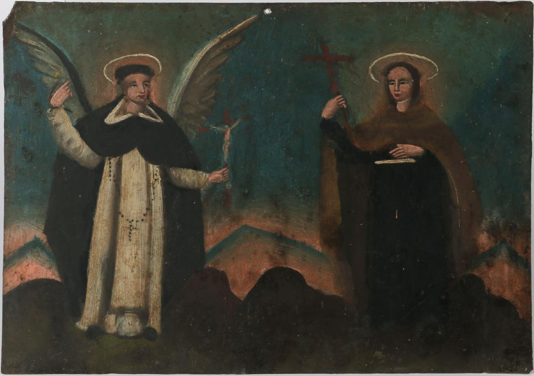 Five Spanish Colonial Devotional Paintings (1 of 5)