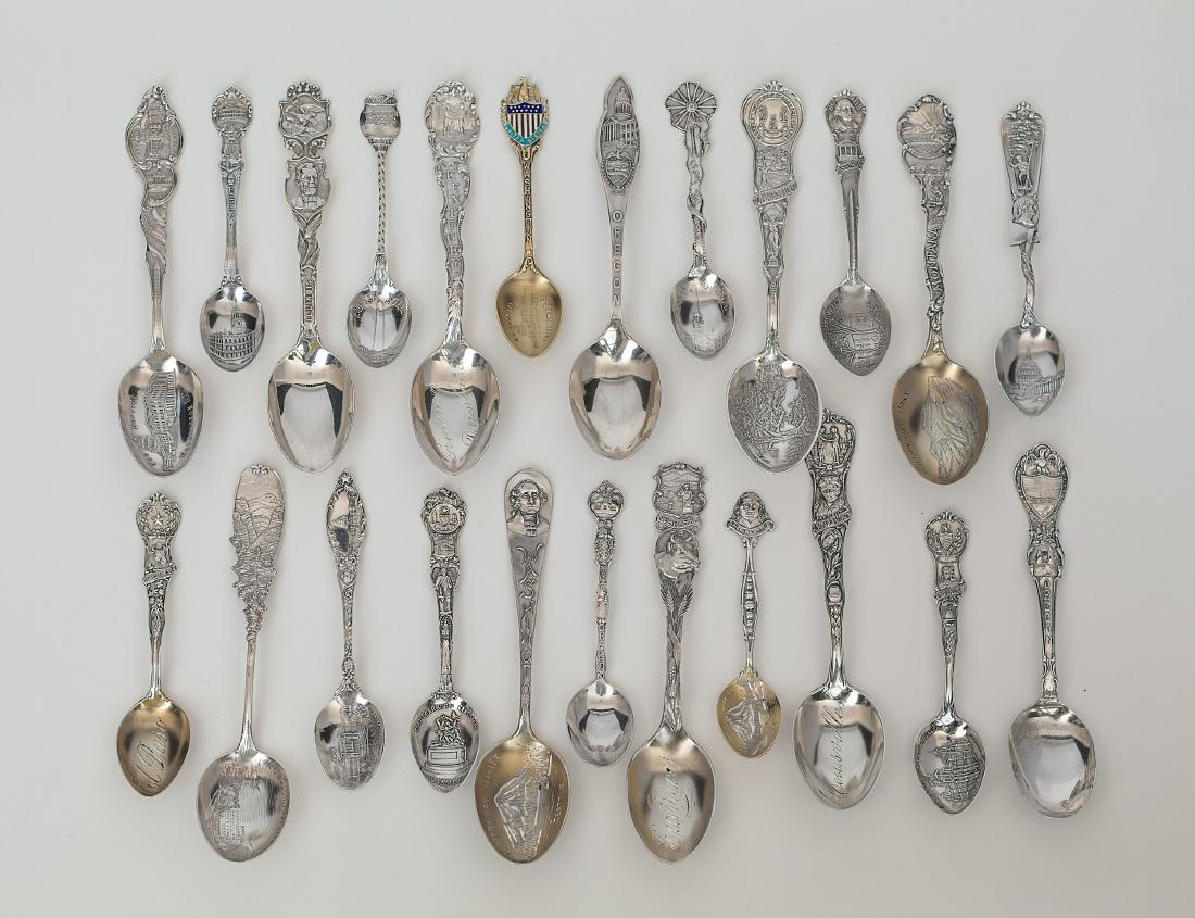 A collection of sterling souvenir spoons (1 of 5)