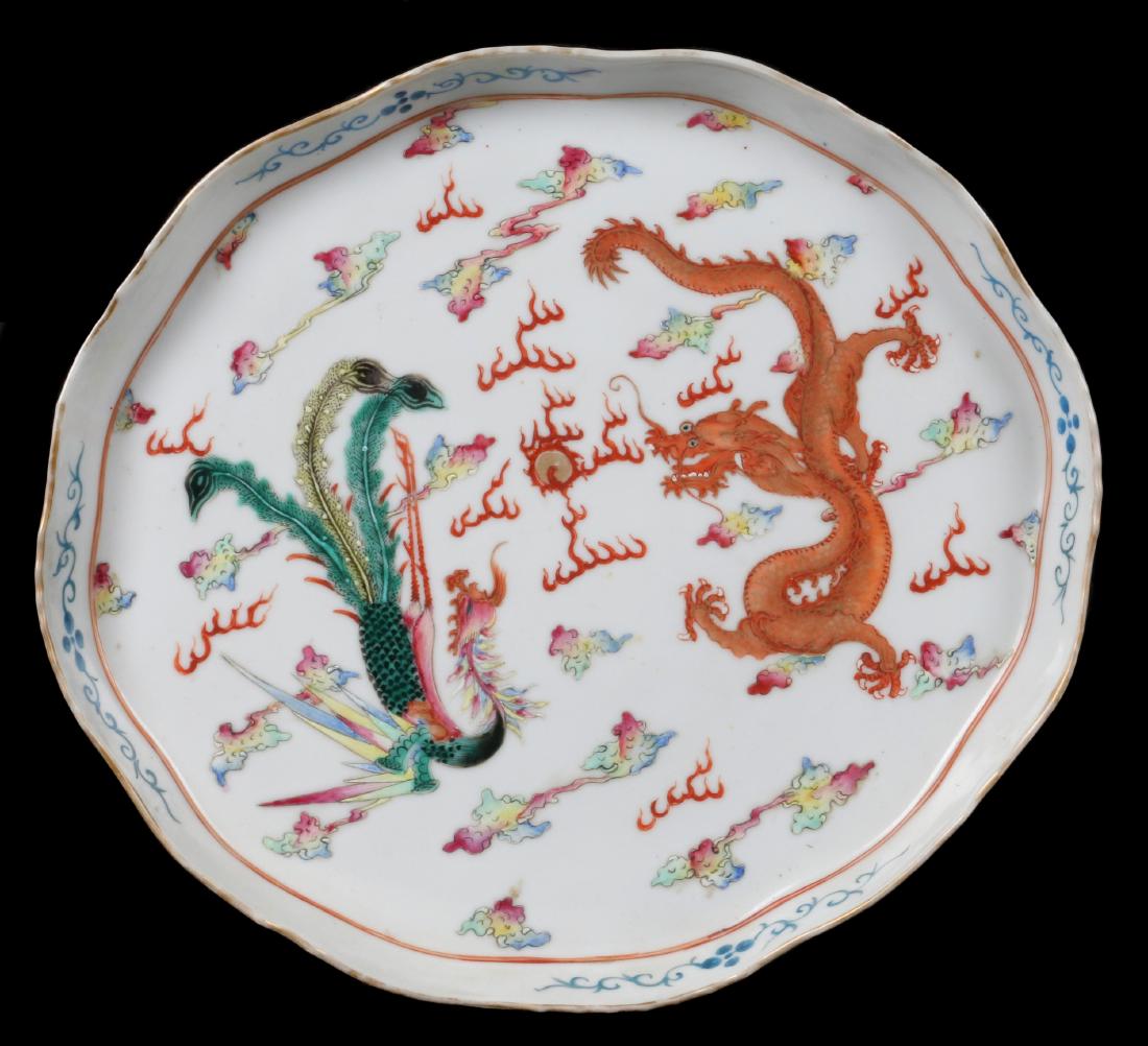 A Chinese famille rose tray (1 of 2)