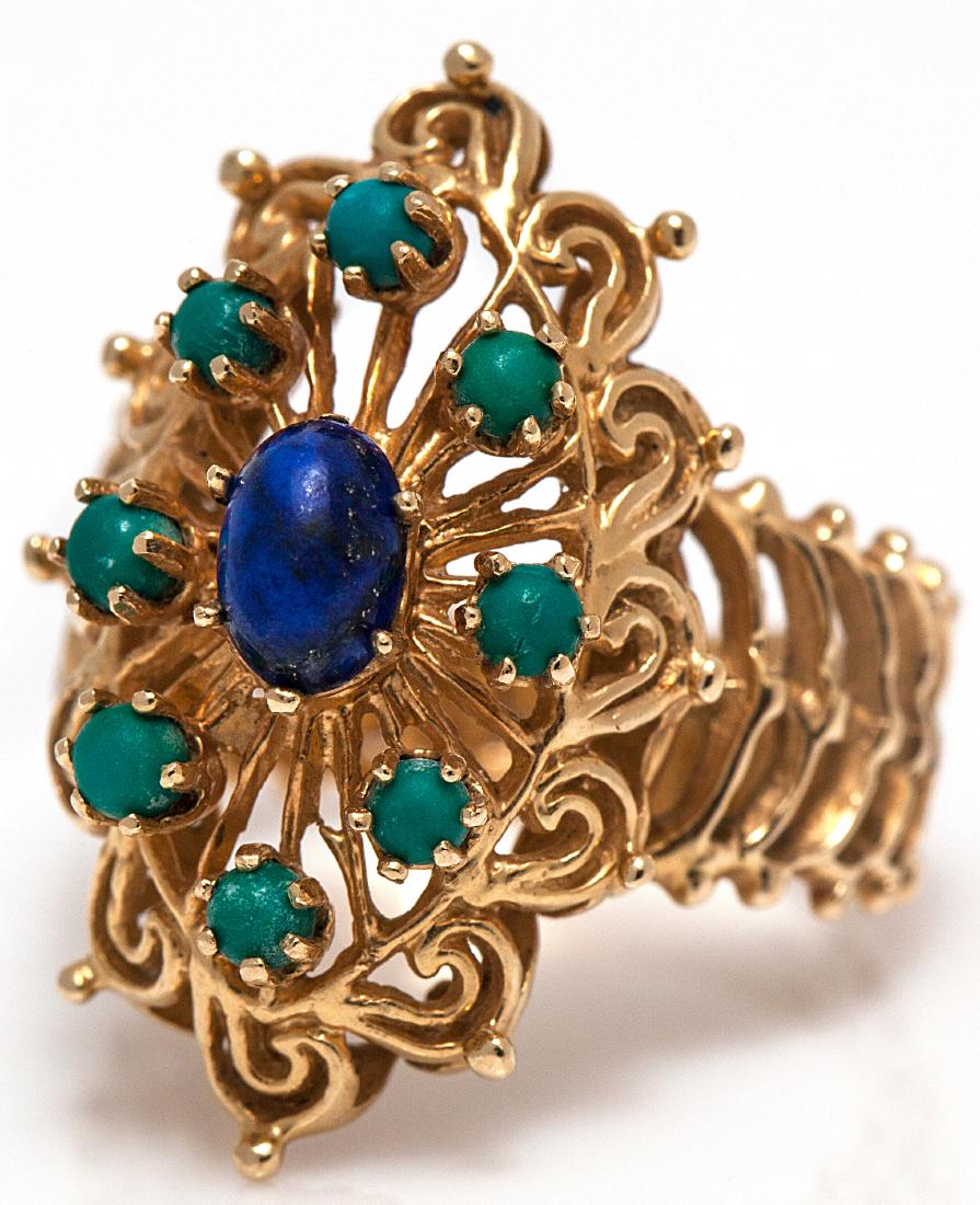 A lapis lazuli, turquoise, 14k ring (1 of 5)