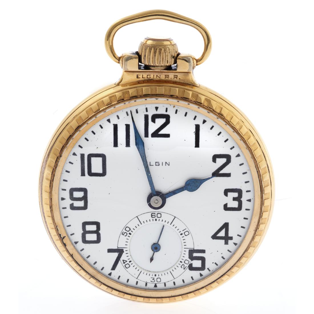 An Elgin gold-filled railroad pocket watch (1 of 4)